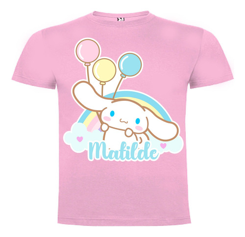 Polera Labubu Niñas Algodón 100% Personalizada