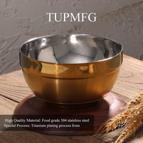 Conjunto De Tigela De Aço Inoxidável Tupmfg: Tigela De Cere