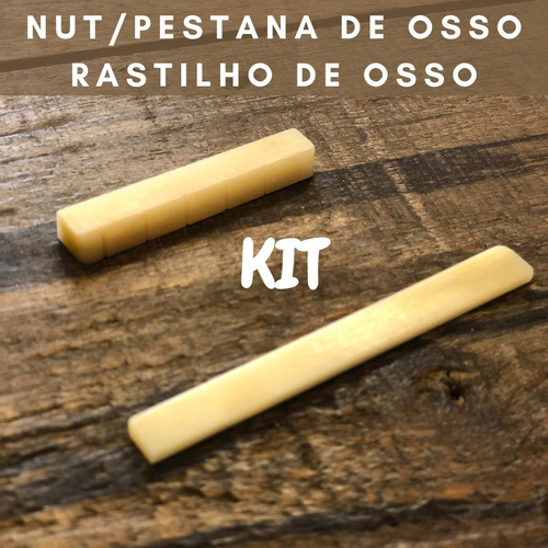Kit Nut E Rastilho De Osso Para Violão Nylon Pestana Violão