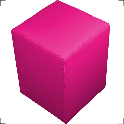 Puff Cubo Quadrado Dado Banco Banqueta Tecido Cores Suede