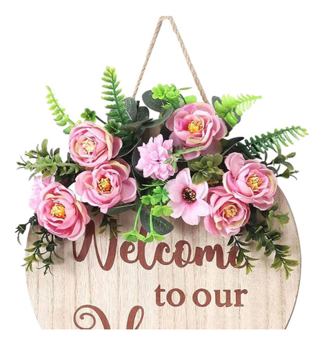 Corona Decorativa Para Puerta, Corona De Primavera, Señal