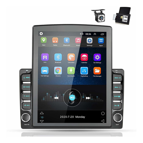 Pantalla Táctil Vertical Con Android 9.0, Doble Din, Con N.