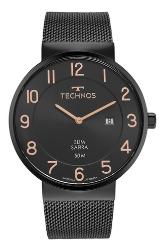 Relógio Technos Masculino Slim Preto - Gm15ap/1j