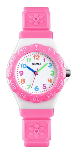 Reloj Mujer Chicos Skmei 1483 Analógico Color Impacto Online Fondo Pink Pk
