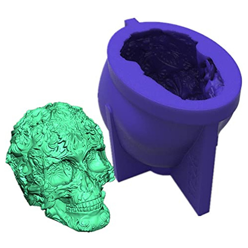 Moldes De Silicona Con Diseño De Calaveras Y Calaveras En 3d