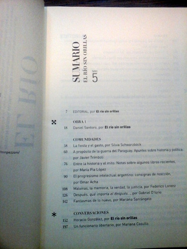 El Río Sin Orillas Revista Filosofía Cultura Política Nº 5