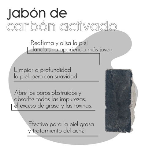 Imagen 4 de 9 de Jabones Artesanales Aclarante Carbon Activado 5 Pz