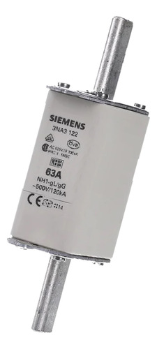 Fusible Nh Tamaño 1 63 A Siemens 3na3122