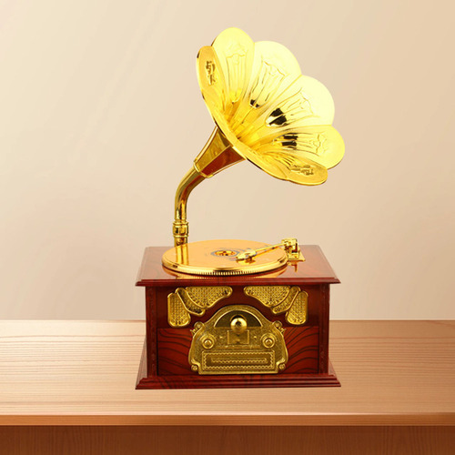 / Caja De Música De Gramófono Retro Forma De Fonógrafo