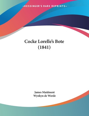 Libro Cocke Lorelle's Bote (1841) - Maidment, James