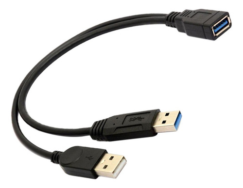 Usb 3.0 Hembra A 2 Usb Macho Extra De Datos De Alimentación