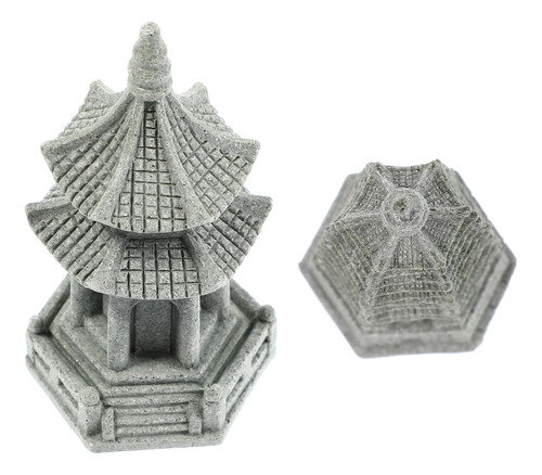 Yardwe 4 Pcs Mini Pagoda Ornaments, Estatua De Pagoda En Min