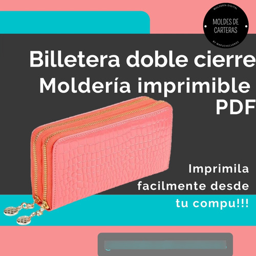 Moldes De Carteras Moldería Digital Pdf Billetera Doble