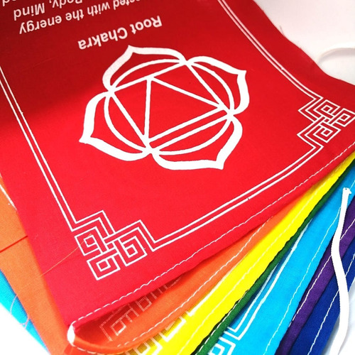 Tradicionales Banderas Tibetanas 7 Chakras De Nepal