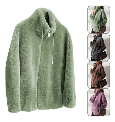 Abrigo De Felpa Grueso De Invierno Para Mujer, Abrigo Polar