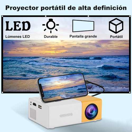 Mini Proyector Led Profesional Portatil Inteligente TYY01 Con Luz Compatible Tv CM-TOP