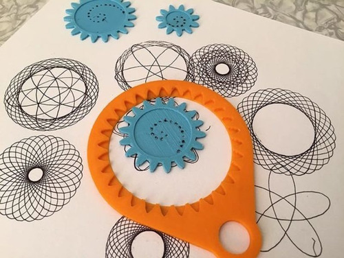 Kit Com 5 Peças Para Desenhar Espirográficos