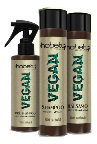 Hobety Kit Vegan Shampoo+bálsamo 2x300 E Pré-shampoo 150ml