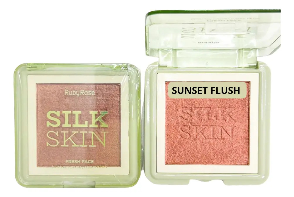 Blush Cremoso Silk Skin - Ruby Rose Tom Da Maquiagem Sunset Flush