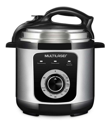 Panela De Pressao Eletrica 5l 127v Prata/preto Multilaser 