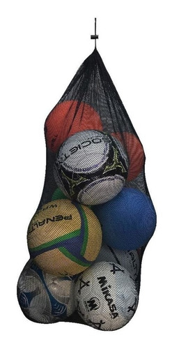 Bolso Para Guardar Pelotas En Red Negro