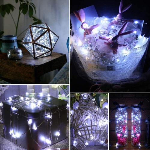 Luces Luz Alambre 100 Microled Blanco 10 Metros Usb X1unid