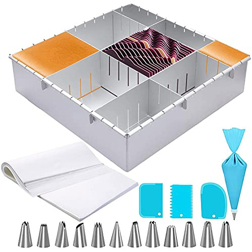 12 Moldes Ajustables Para Tartas, Molde Para Hornear, Molde