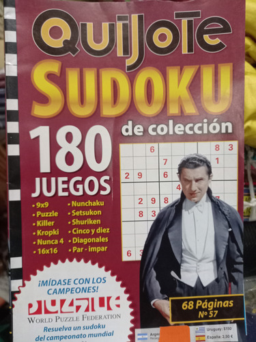 Quijote Sudoku D Coleccion X 4 Revistas, 66 Pag+1 D Bolsillo