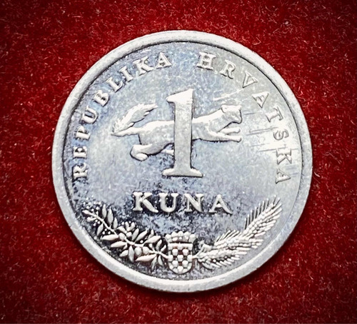 Moneda 1 Kuna Croacia 2009 Km 9.1 Pájaro