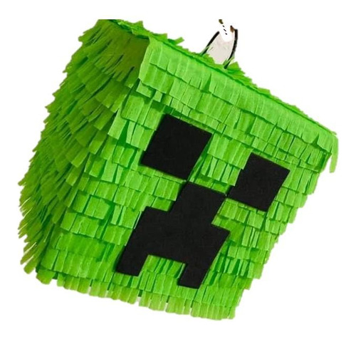 Piñata Artesanal Creeper Minecraft Verde Creeper Minecraft Piñata Artesanal Creeper Minecraft Mediano