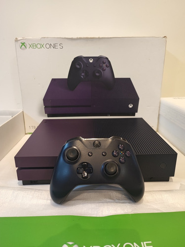 Xbox One S 1tb Edição Limitada Roxo Completo Serial Batendo (Recondicionado)