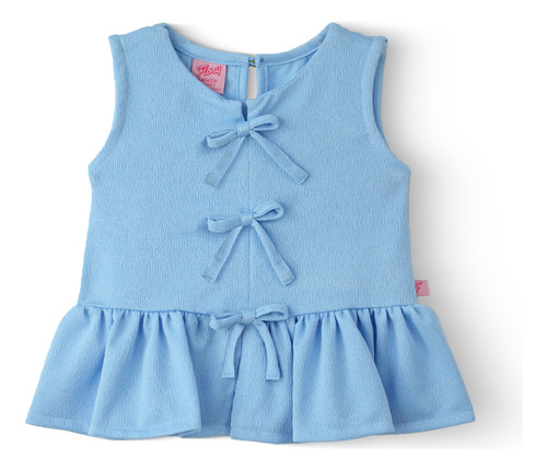 Blusa Con Tres Moños Al Frente Niña Flory 0064