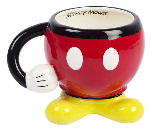 Disney Mickey Mouse Rojo Potable Taza Con Brazo