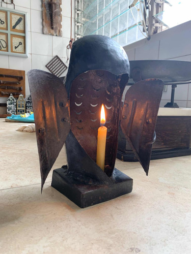 Decorativa Figura De Búho En Hierro Forjado