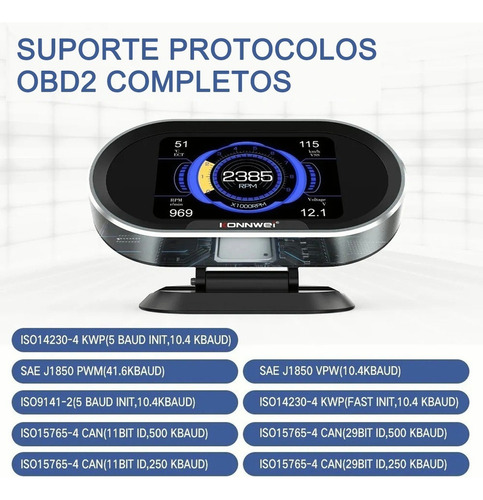 Konnwei Kw206 Car Obd2 Ordenador De Viaje Automotriz
