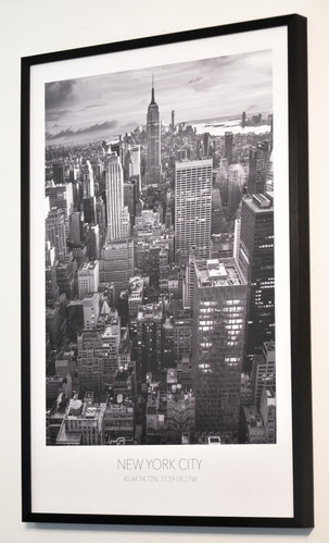 Cuadro De La Ciudad De New York Con Marco De 50x75 Cm