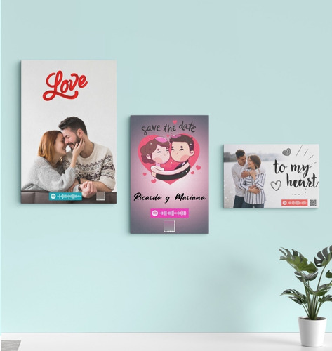 Cuadro Código Spotify Regalo Perfecto En Canvas Con Bastidor