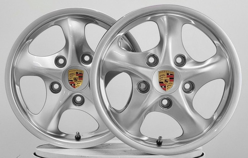 Jogo De Rodas Aro 15 5x130 Porsche Twist Raw Fusca Brasilia Cor Hyper Prata 5x130