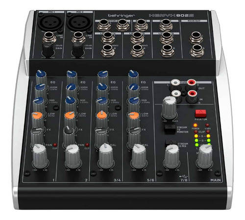 Mezclador 8 Entradas Con Interfaz Usb Xenyx 802s Behringer