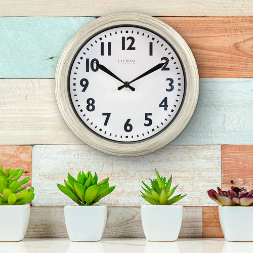 Reloj De Pared Cuarzo Blanco Antiguo 12 Pulgadas
