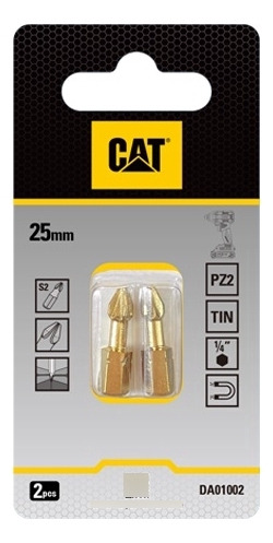 Puntas Cat Para Atornillador Pz2 25mm 2pzas Fubral