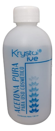 5 Acetonas Pura De 130ml Krystal Para Uñas