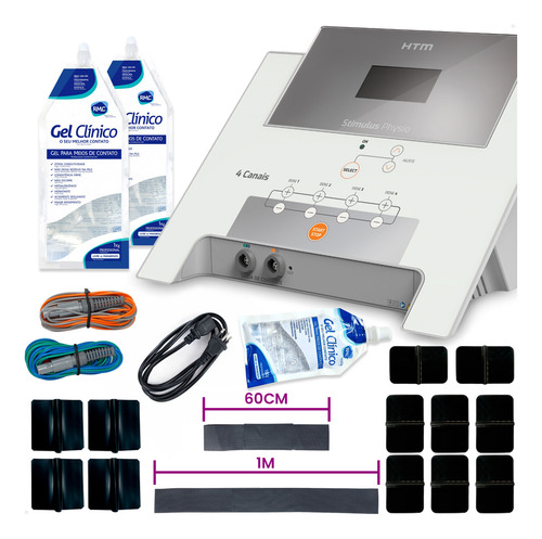Aparelho De Multicorrentes Completo Kit Stimulus Physio 4