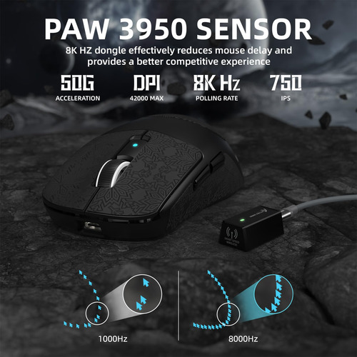 Ratón Para Juegos Attack Shark R6pro 39g Superlight Wireless