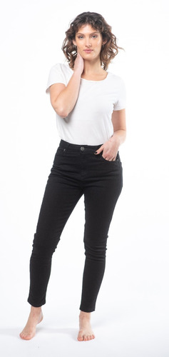 Jean Chupin Al Cuerpo Tiro Alto Color Negro Mujer - Mizu