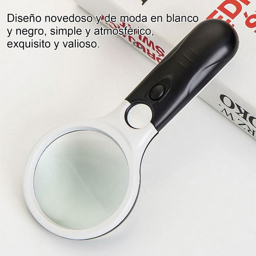 Lupa De Lectura De Gran Aumento De Mano Con Luz Led Portatil