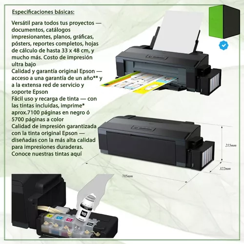 Epson L1300 Impresora con sistema de 5 colores original tinta de sublimación