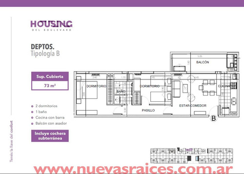 Housing De Boulevard Departamentos De 1 - 2 Y 3 Dormitorios Con Cochera Incluida!!