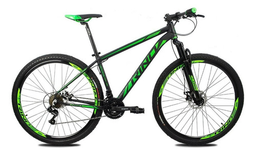 Bicicleta Aro 29 Rino- New Atacama Shimano Cabo Embutido Cor Preto/verde Tamanho Do Quadro 21