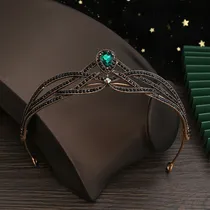 Comprar Bandana De Noiva Elegante Com Coroa De Strass Em Estilo Euro